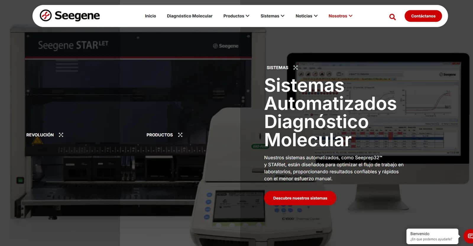 Screenshot of Seegene México at seegene.mx